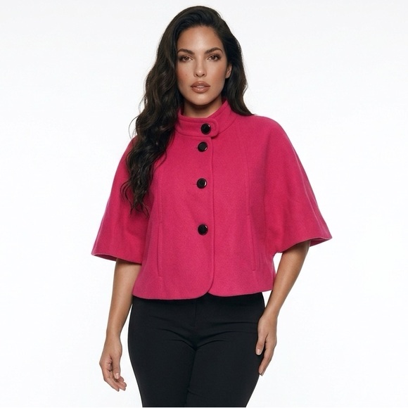 Laurel Jackets & Blazers - Laurel Cropped Blazer Jacket Women’s 2 XS Bright Pink Career Business Designer
